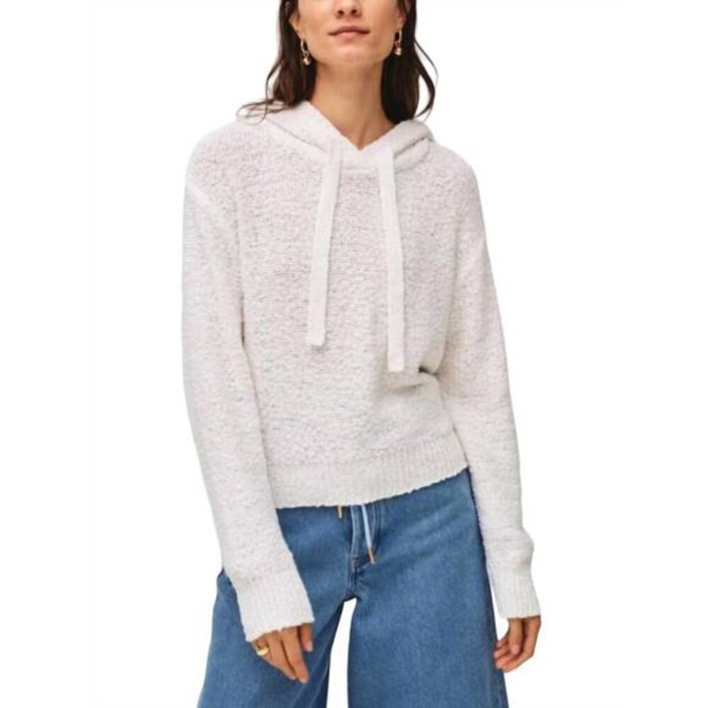 White + Warren Cotton Club Beachy Hoodie Size L